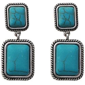 Small Faux Turquoise Earrings